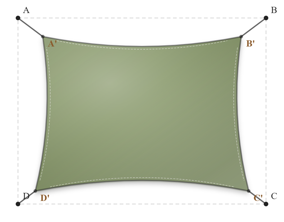 Voile d'ombrage - Forme Rectangle - Vert mousse 92-2158