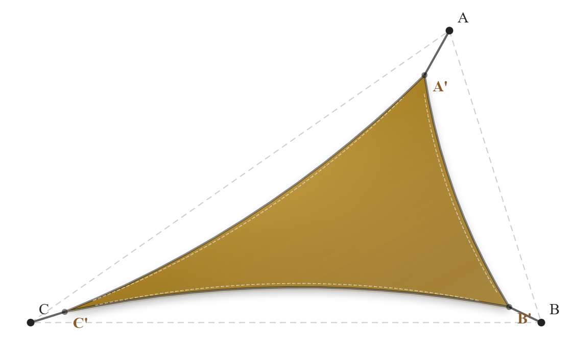 Voile d'ombrage - Forme Triangle - Jaune 655 (Australmesh)