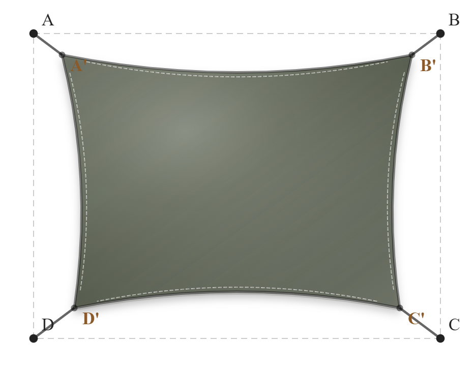 Voile d'ombrage - Forme Rectangle - Jungle 96-50849
