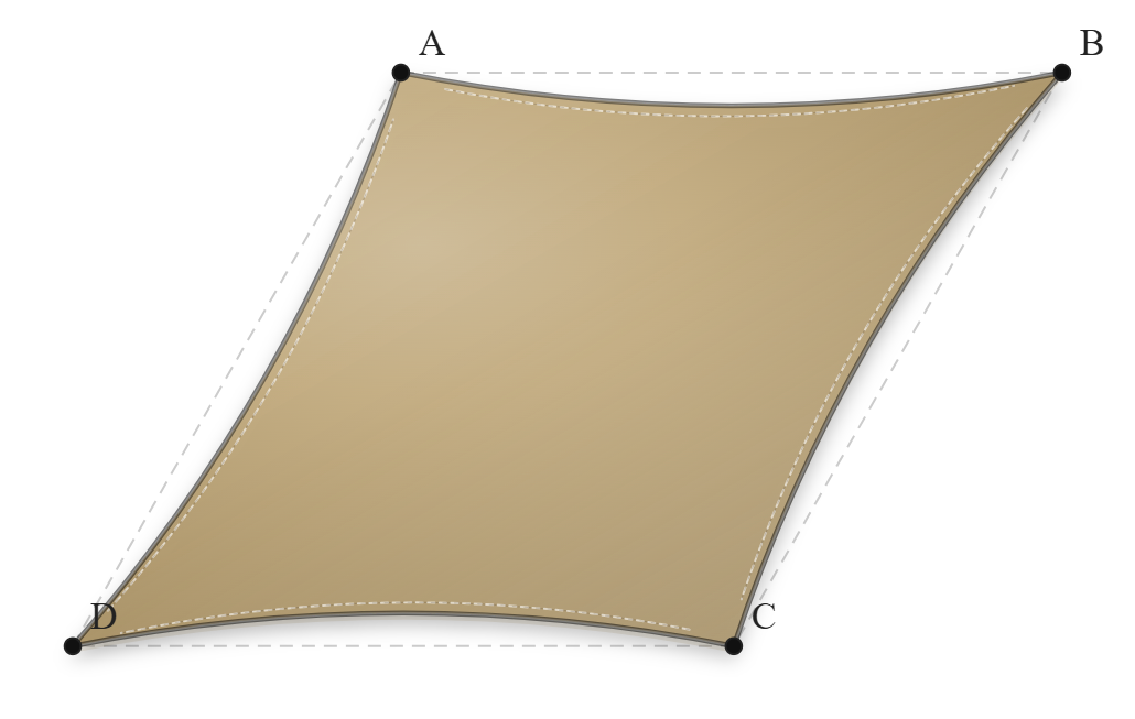 Voile d'ombrage - Forme Trapèze - Sable du désert (704 AustralMesh)