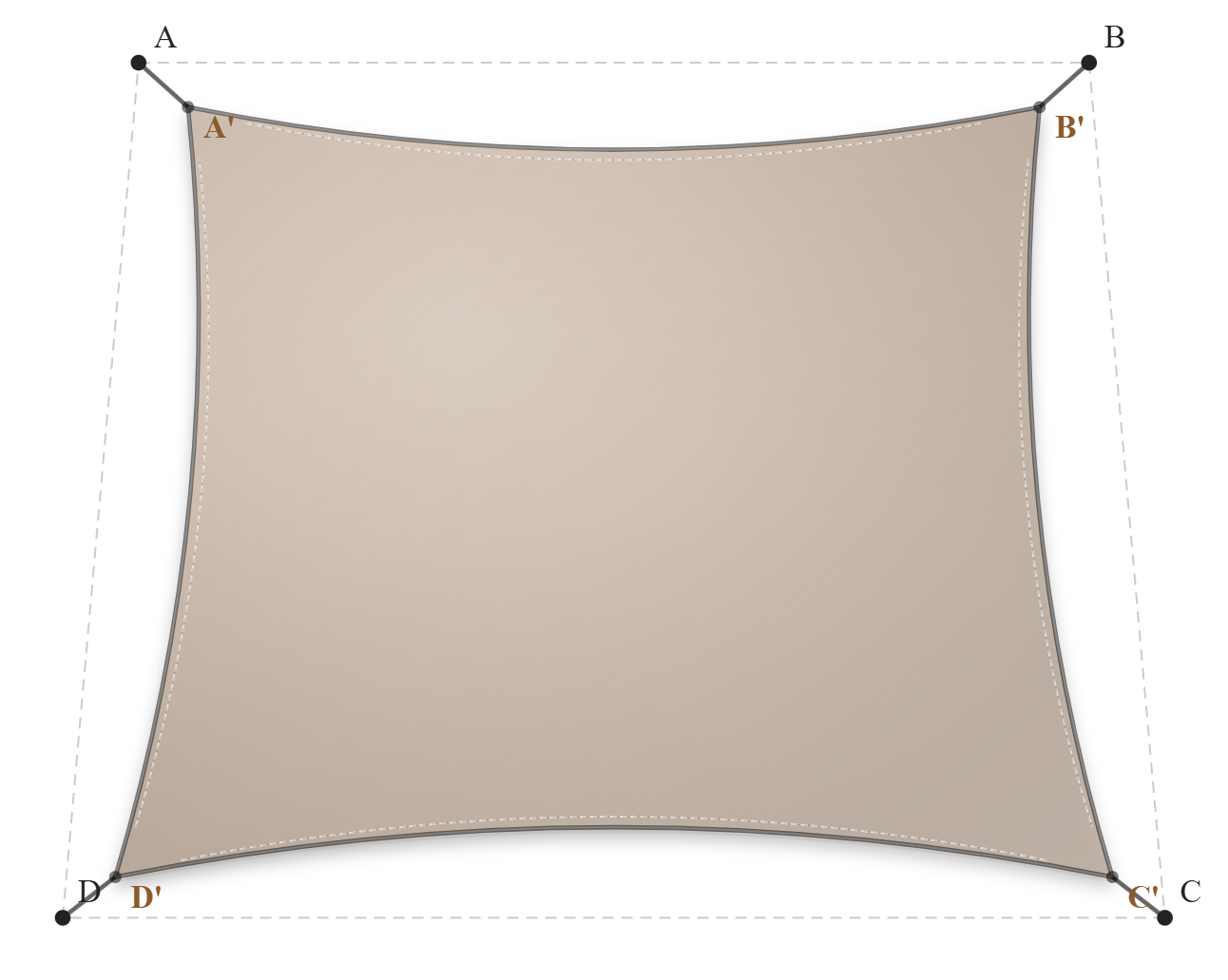 Voile d'ombrage - Forme Trapèze - Beige Sablé 96-2135