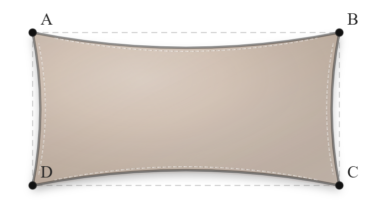 Voile d'ombrage - Forme Rectangle - Beige Sablé 96-2135