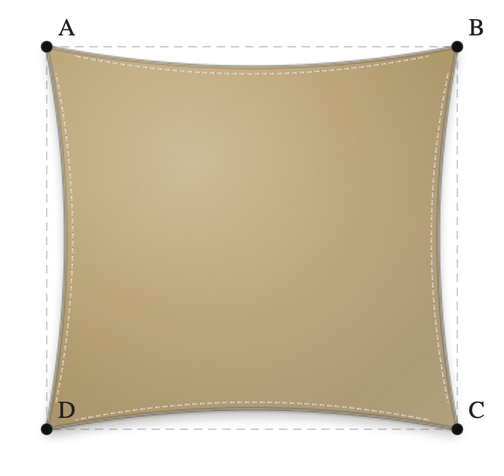 Voile d'ombrage - Forme Rectangle - Sable du désert (704 AustralMesh)