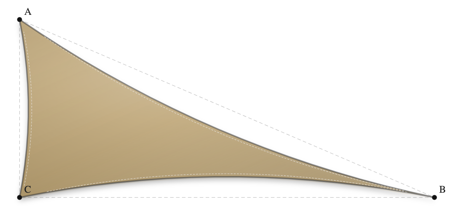 Voile d'ombrage - Forme Triangle Rectangle - Sable du désert (704 AustralMesh)