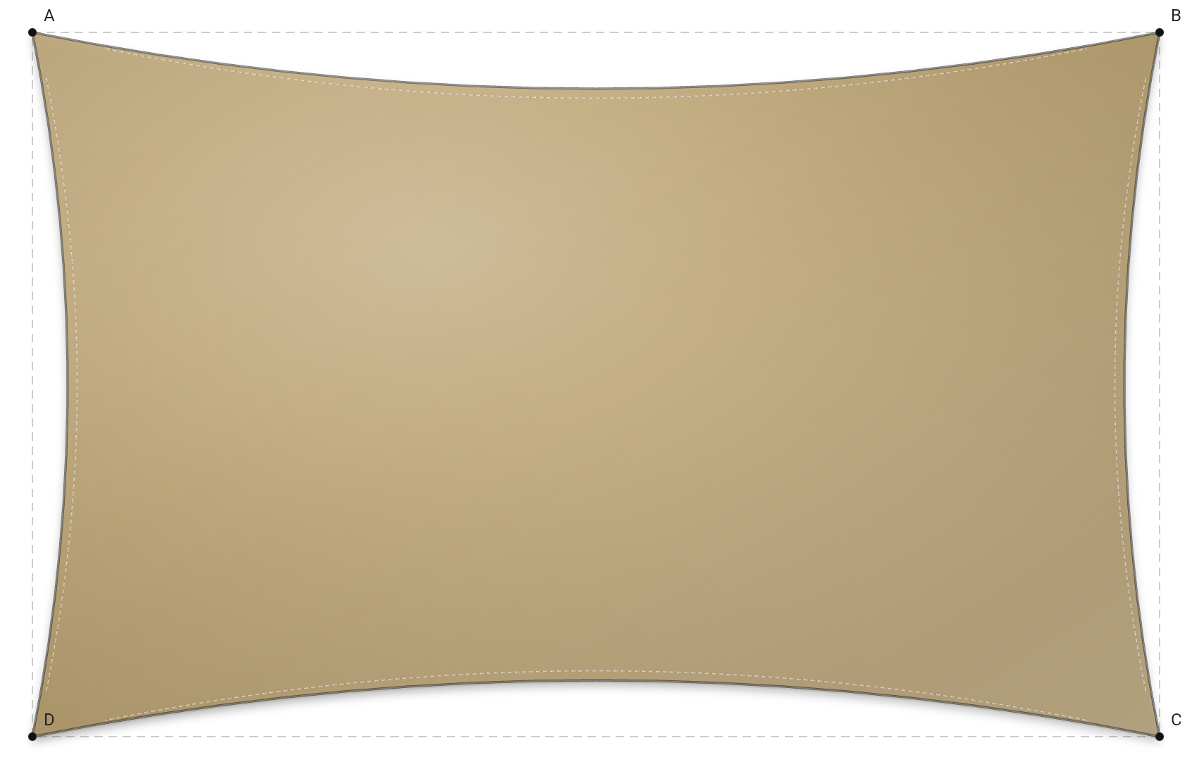 Voile d'ombrage - Forme Rectangle - Sable du désert (704 AustralMesh)