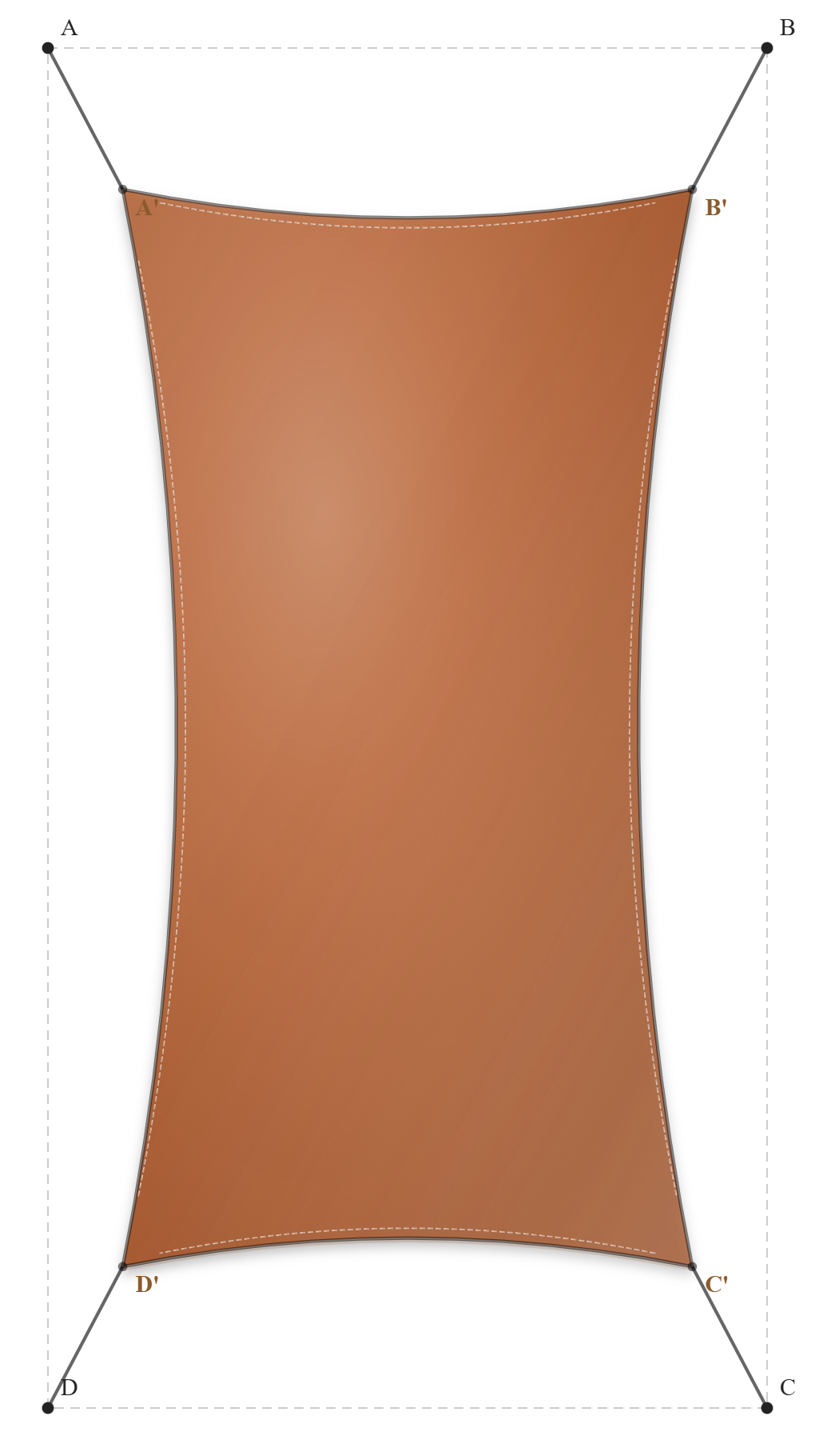 Voile d'ombrage - Forme Rectangle - Caramel 96-50261