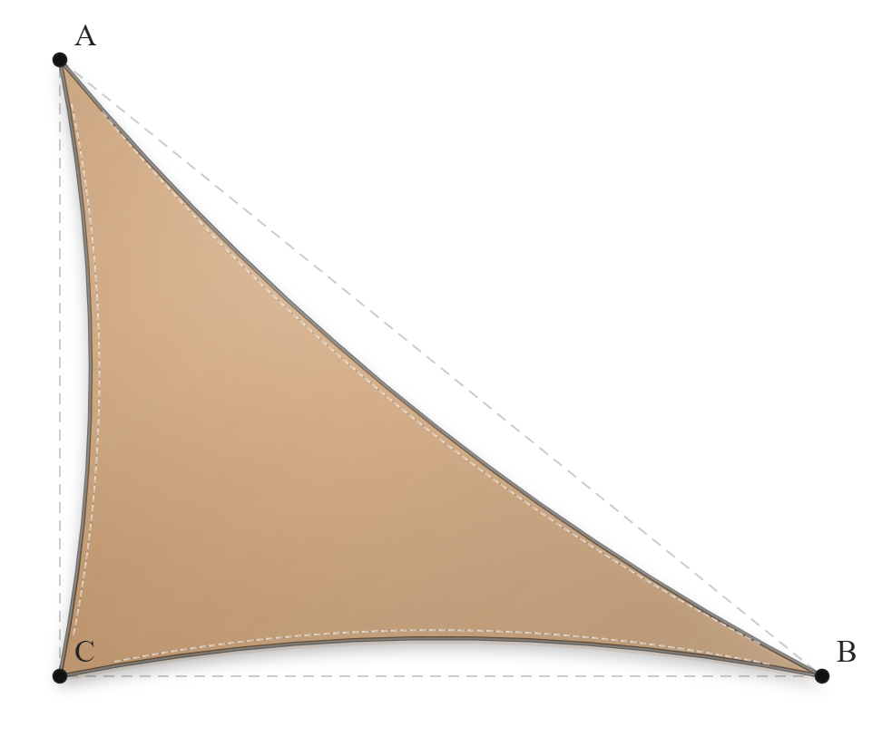 Voile d'ombrage - Forme Triangle Rectangle - Hydris 0835 Lin