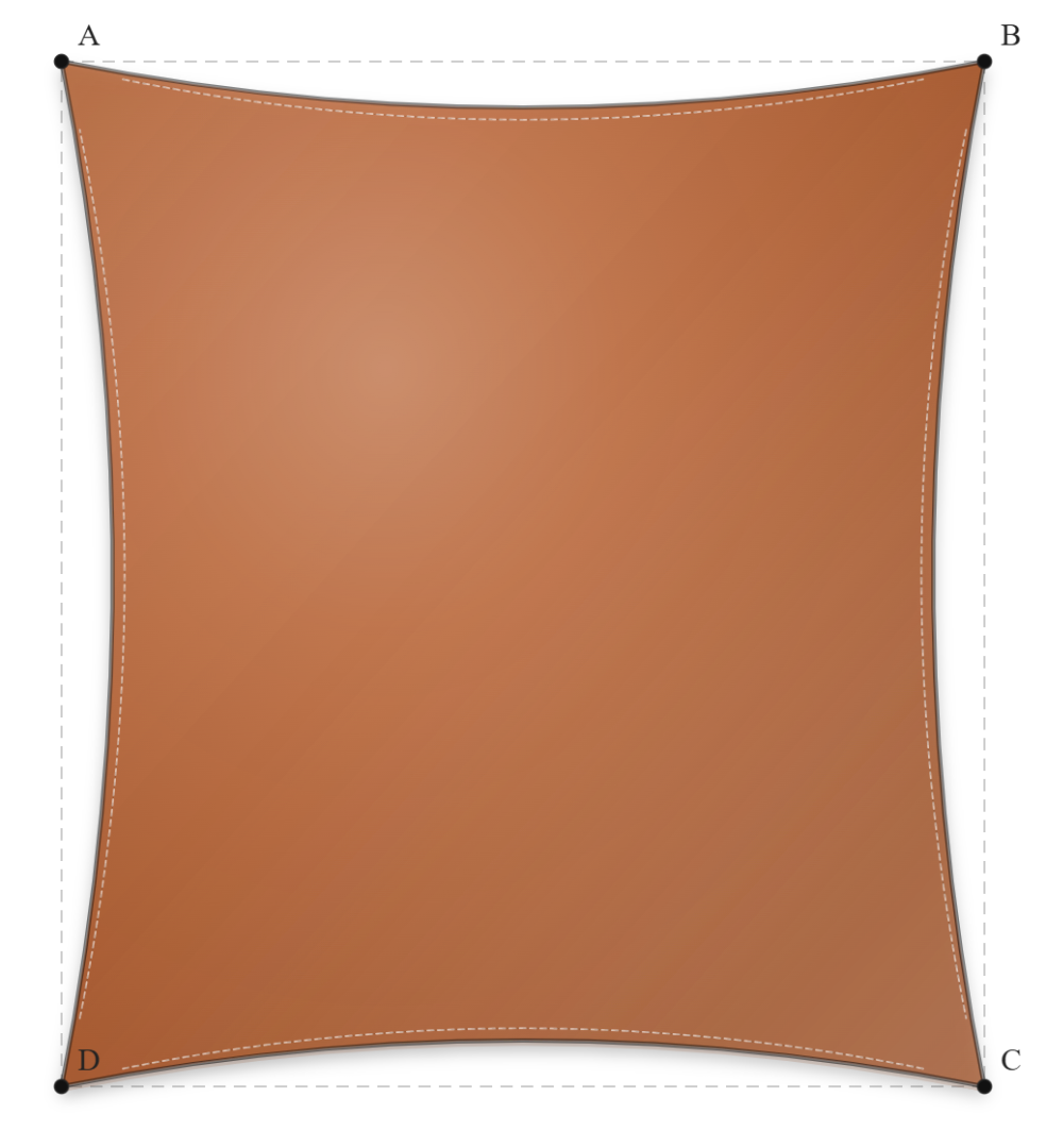Voile d'ombrage - Forme Rectangle - Caramel 96-50261
