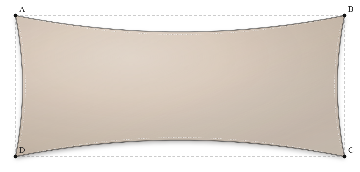 Voile d'ombrage - Forme Rectangle - Beige Sablé 92-2135