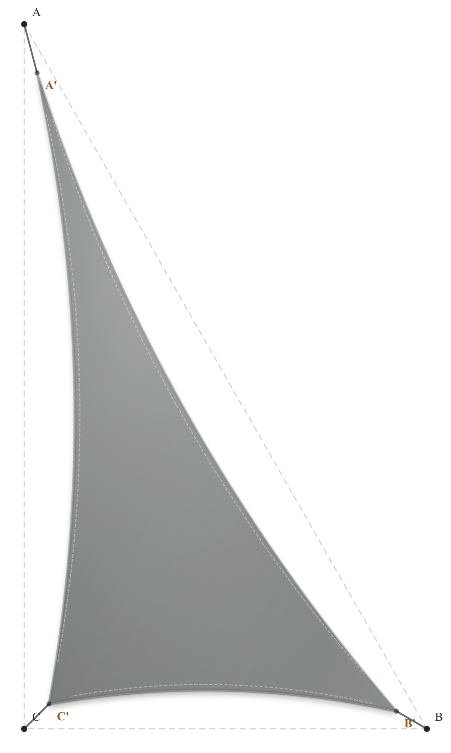 Voile d'ombrage - Forme Triangle Rectangle - Gris Acier (648 AustralMesh)