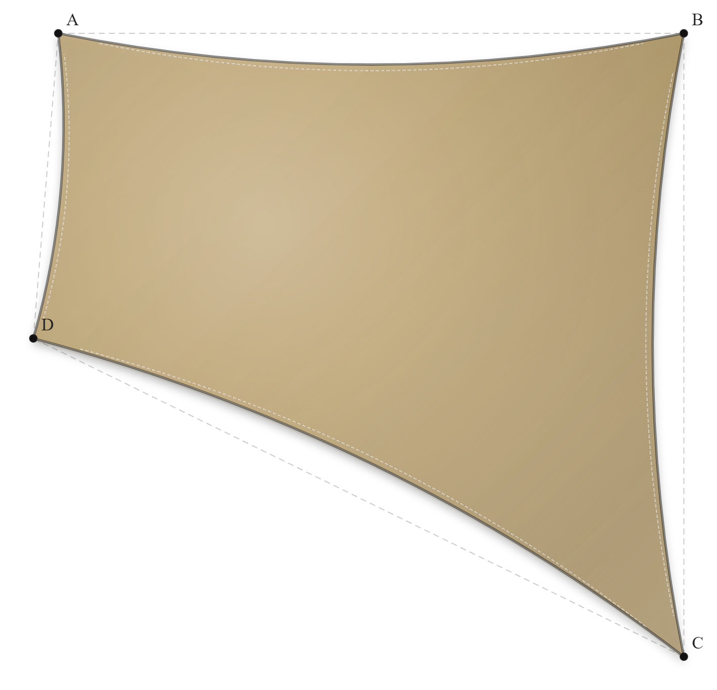 Voile d'ombrage - Forme Trapèze - Sable du désert (704 AustralMesh)