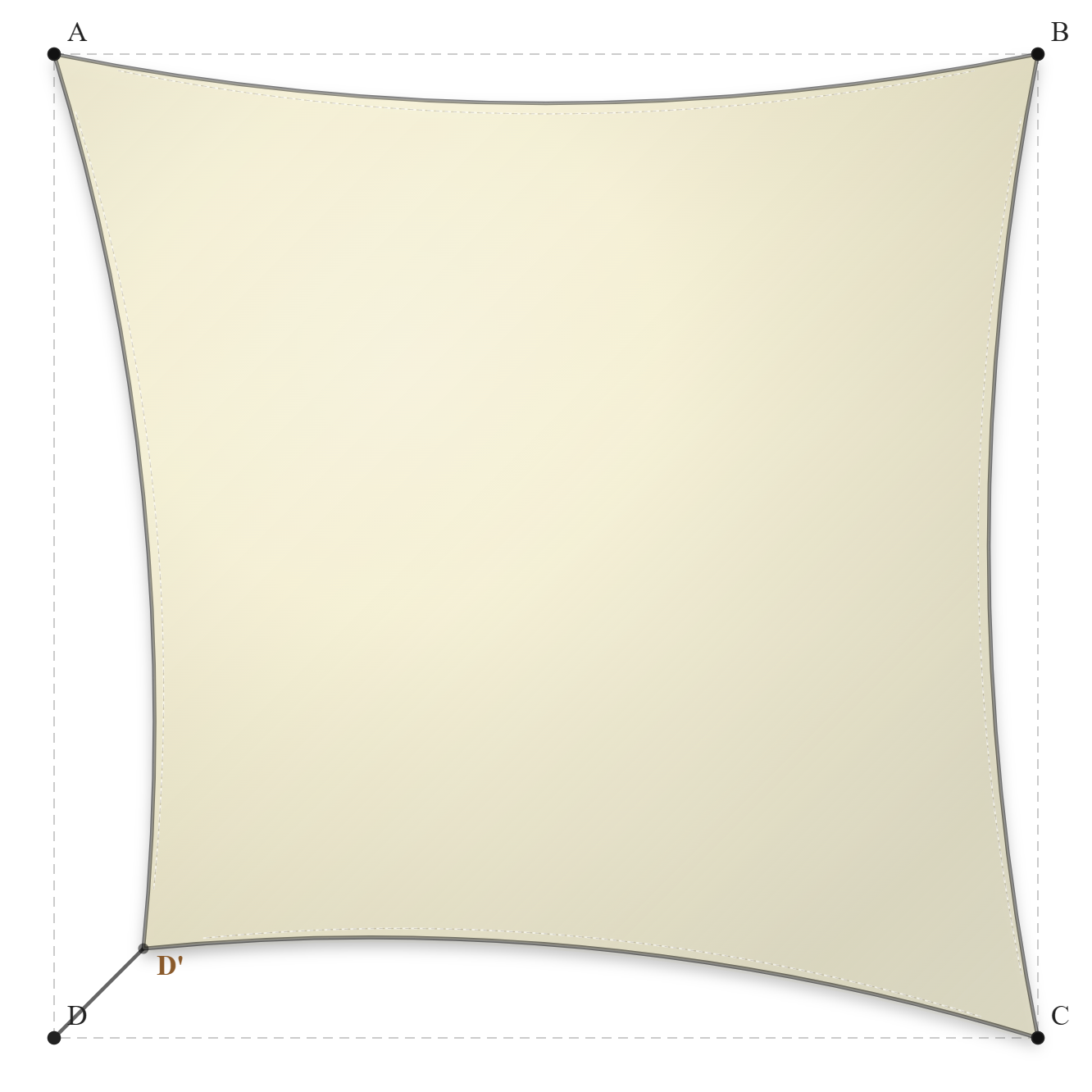 Voile d'ombrage - Forme Rectangle - Naturel (759 AustralMesh)