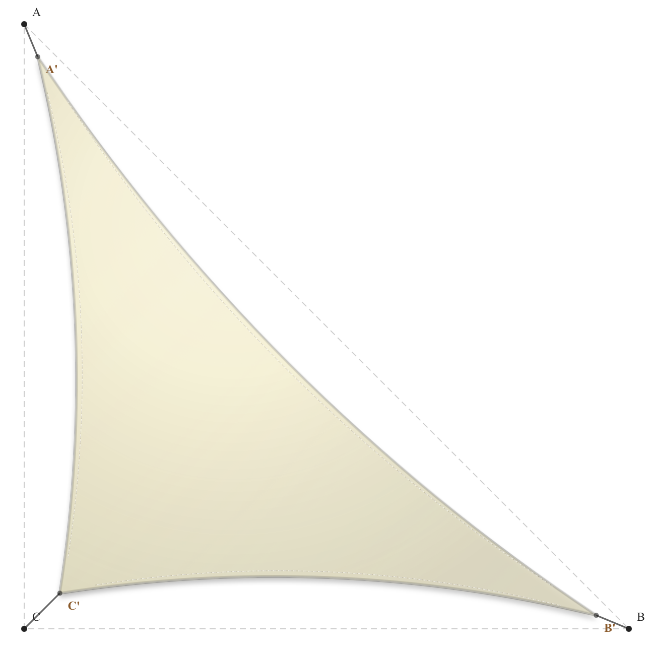 Voile d'ombrage - Forme Triangle Rectangle - Naturel (759 AustralMesh)