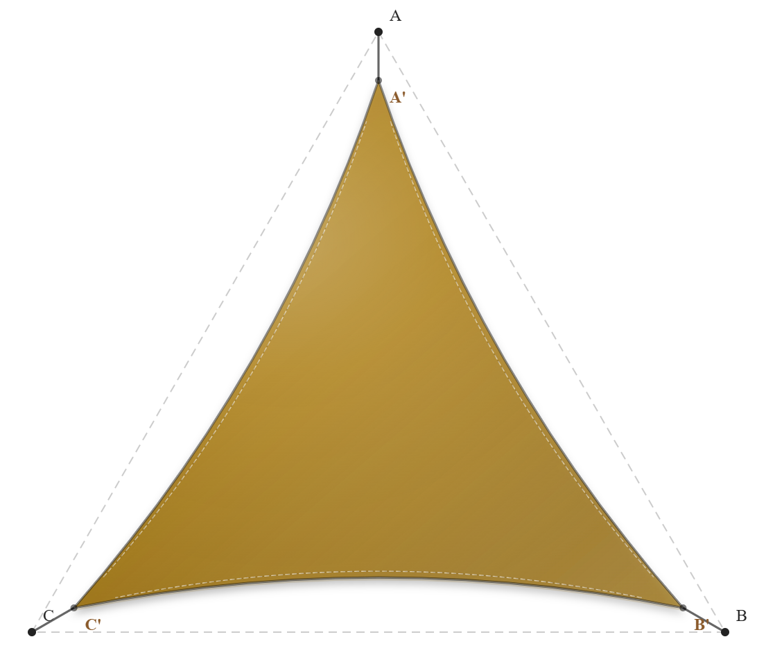Voile d'ombrage - Forme Triangle - Jaune 655 (Australmesh)