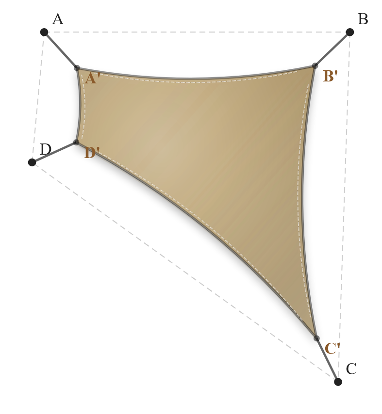 Voile d'ombrage - Forme Trapèze - Sable du désert (704 AustralMesh)