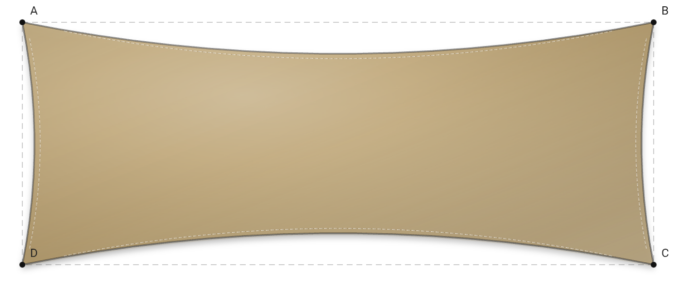 Voile d'ombrage - Forme Rectangle - Sable du désert (704 AustralMesh)