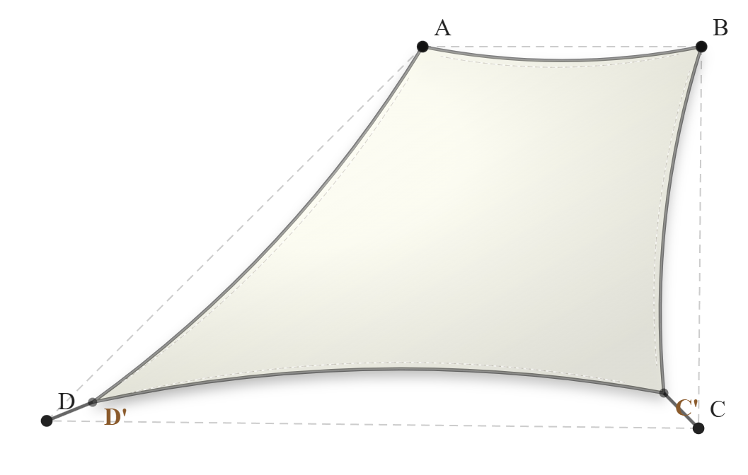 Voile d'ombrage - Forme Trapèze - Blanc neige 92-50690