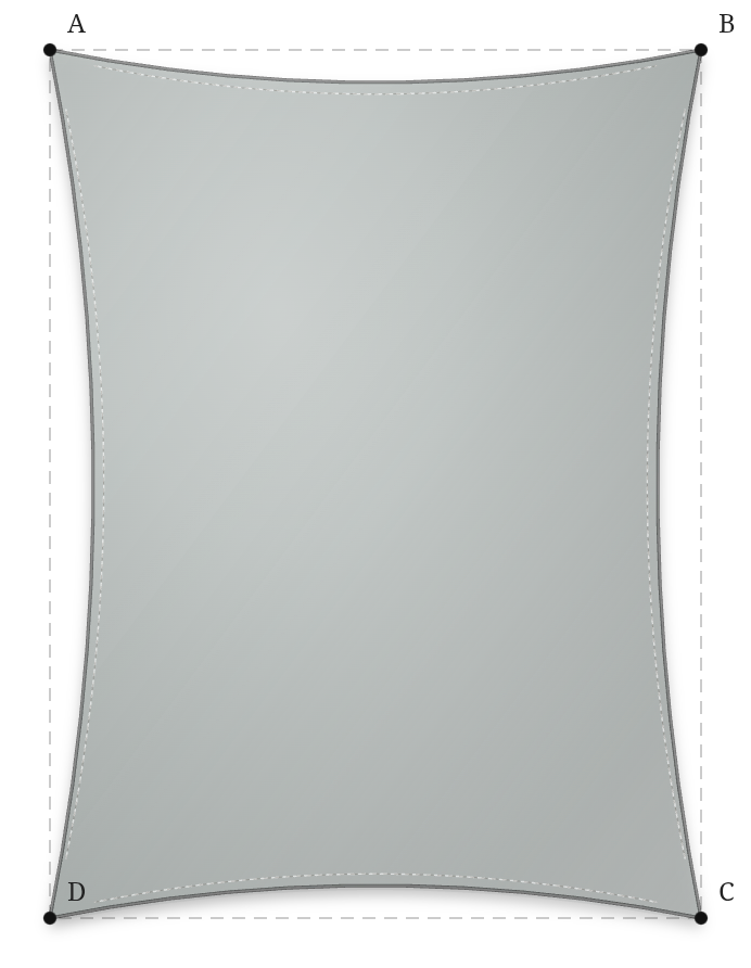 Voile d'ombrage - Forme Rectangle - Galet - 502V3-2171C