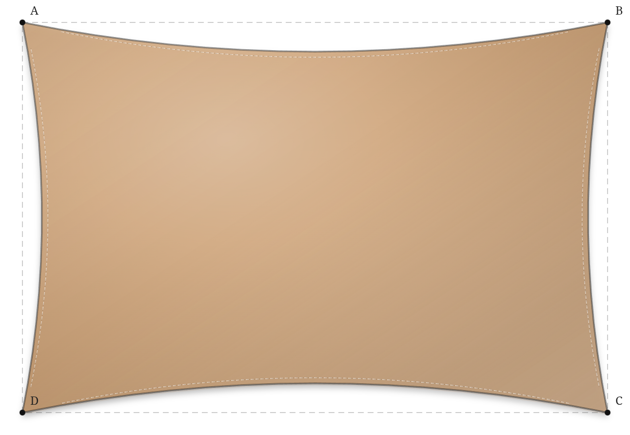 Voile d'ombrage - Forme Rectangle - Hydris 0835 Lin