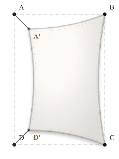 Voile d'ombrage - Forme Rectangle - Blanc 92-2044