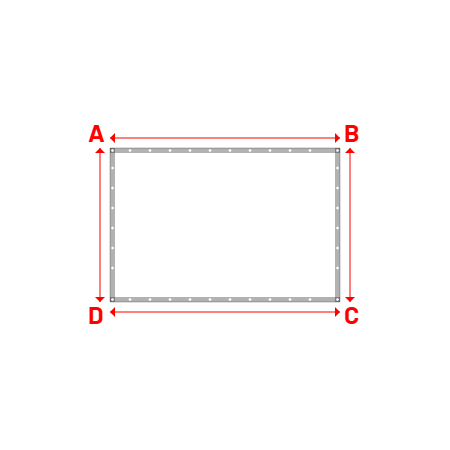 Bâche Rectangle en Protect 670 : La référence en matière de protection étanche Blanc RAL 9016 - 2.30x1.54m