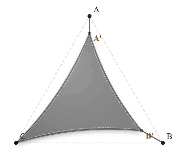 Voile d'ombrage - Forme Triangle - Hydris 0458 Gris foncé