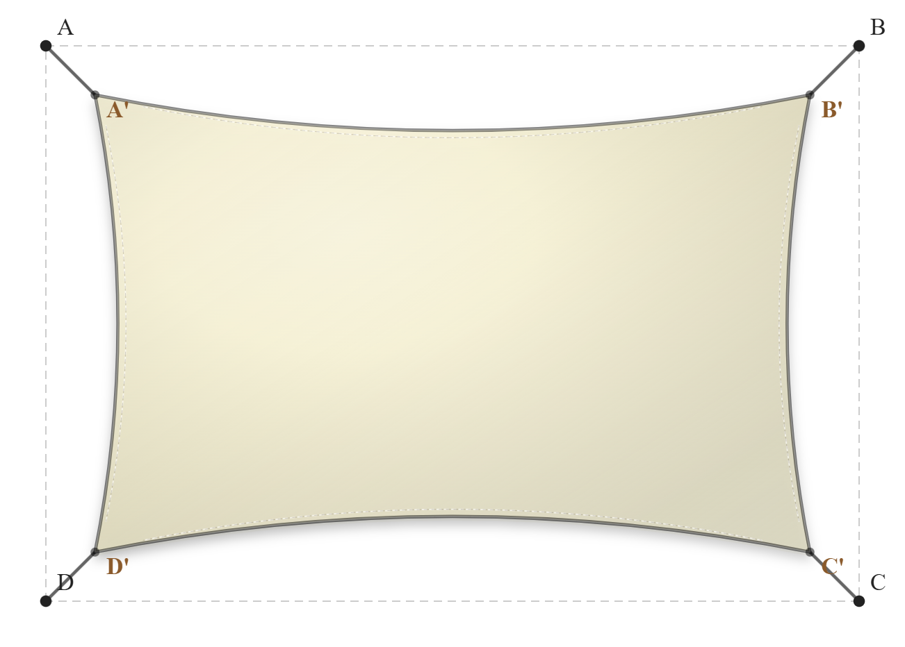 Voile d'ombrage - Forme Rectangle - Naturel (759 AustralMesh)