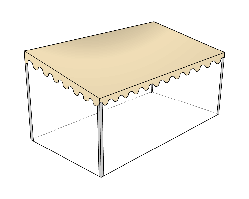 Bâche de toit pour terrasse de mobil-home