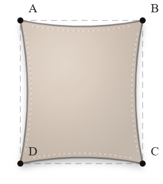 Voile d'ombrage - Forme Rectangle - Beige sablé 86-2135
