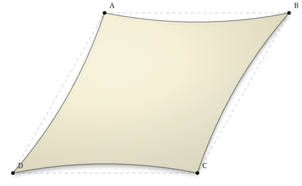 Voile d'ombrage - Forme Trapèze - Naturel (759 AustralMesh)
