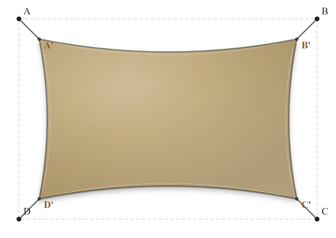 Voile d'ombrage - Forme Rectangle - Sable du désert (704 AustralMesh)