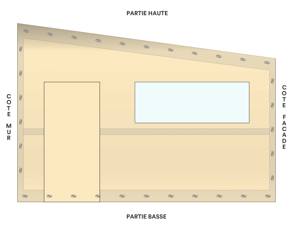 Bâche de façade pour mobil-home