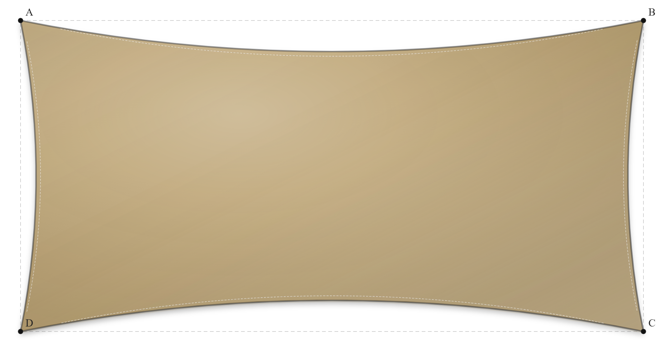 Voile d'ombrage - Forme Rectangle - Sable du désert (704 AustralMesh)