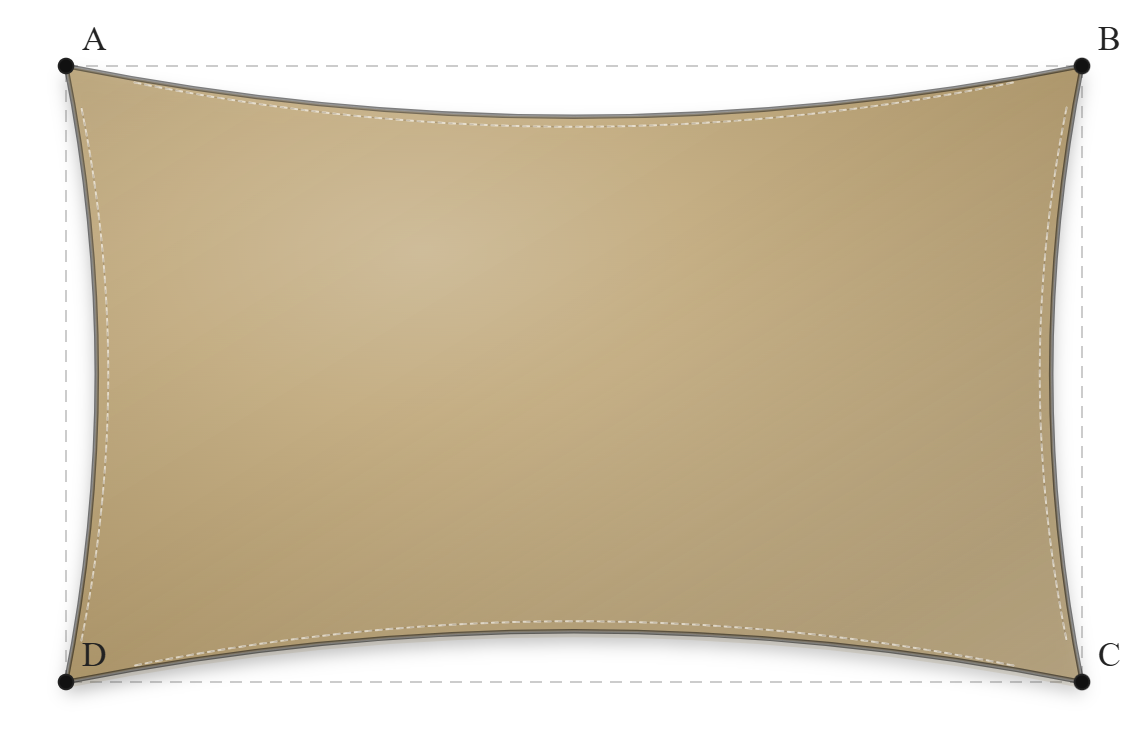 Voile d'ombrage - Forme Rectangle - Sable du désert (704 AustralMesh)