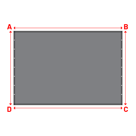Bâche Rectangle en CoverEco 640 : une bâche simple & efficace Ecolac 640 - 7196 (RAL 7037) - 3.60x2.45m