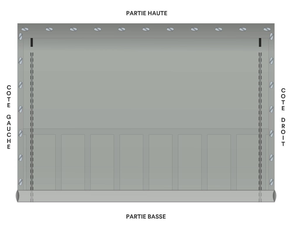 Bâche de façade pour mobil-home