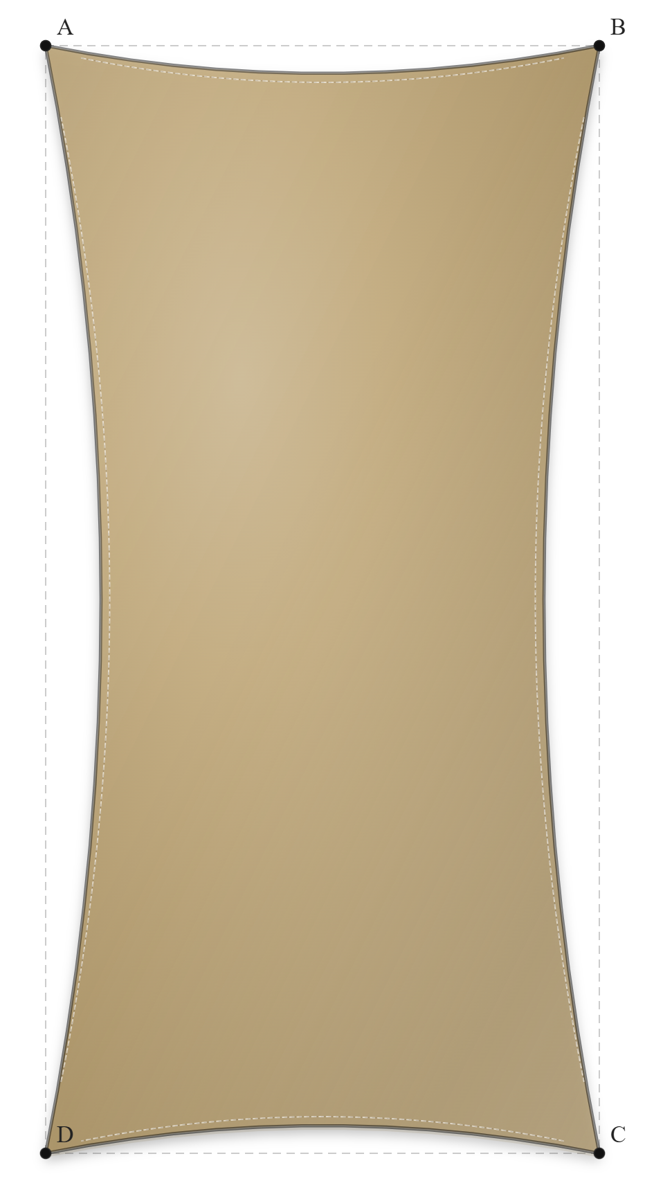 Voile d'ombrage - Forme Rectangle - Sable du désert (704 AustralMesh)