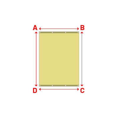Bâche Rectangle en Soltis 96 - Toile d'ombrage haute performance Citron 96-50846 - 1.35x1.85m