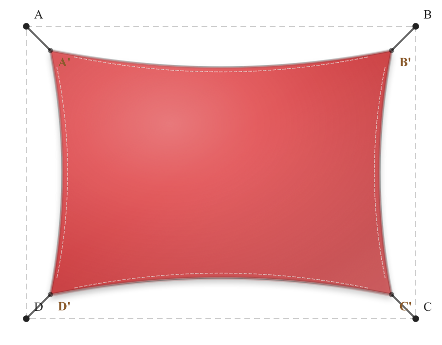 Voile d'ombrage - Forme Rectangle - Rouge Cerise (662 AustralMesh)