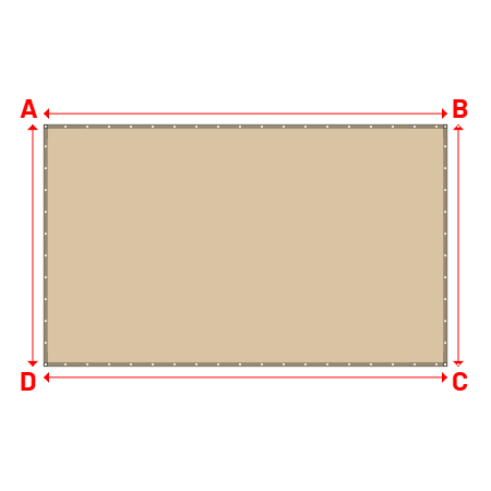 Bâche Rectangle en Soltis 502 Proof : bâche spéciale protection solaire & grand choix de coloris Sable - 502V3-8861C - 4.99x2.99m