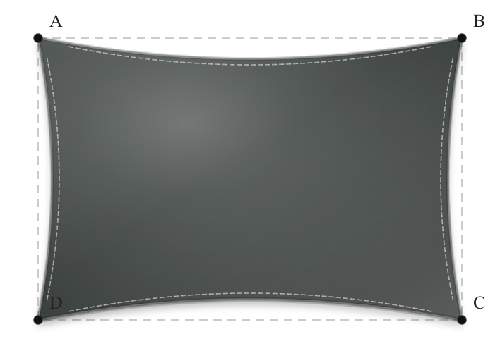 Voile d'ombrage - Forme Rectangle - Métal à canon (002 AustralMesh)
