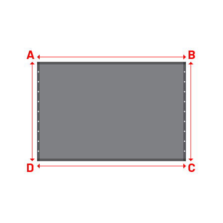 Bâche Rectangle en CoverEco 640 : une bâche simple & efficace Ecolac 640 - 7196 (RAL 7037) - 3.00x2.00m