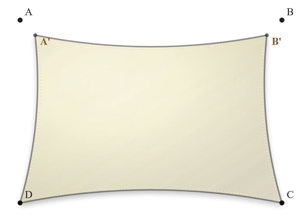 Voile d'ombrage - Forme Rectangle - Naturel (759 AustralMesh)