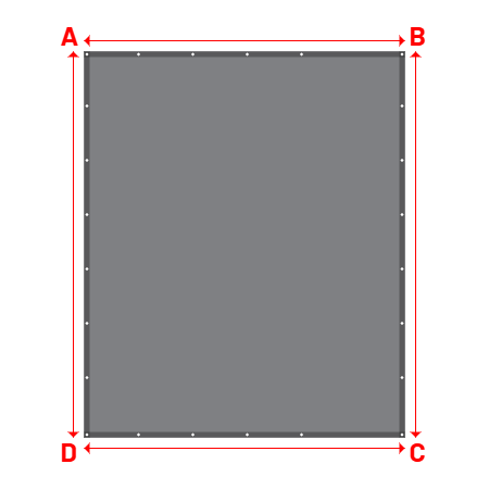 Bâche Rectangle en CoverEco 640 : une bâche simple & efficace Ecolac 640 - 7196 (RAL 7037) - 2.95x3.55m