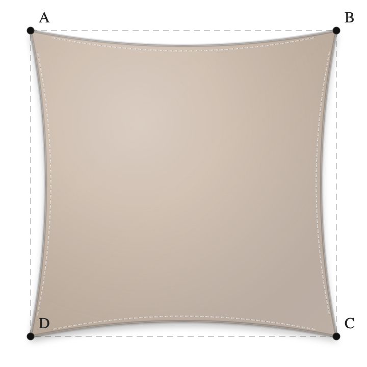 Voile d'ombrage - Forme Carrée - Beige Sablé 96-2135