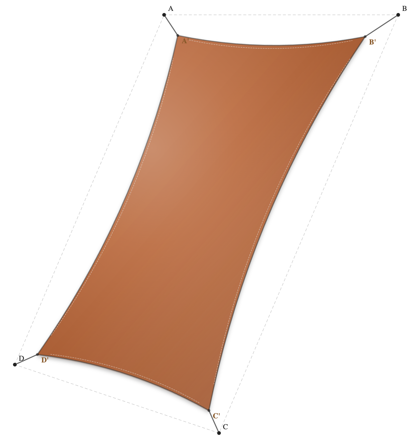 Voile d'ombrage - Forme Trapèze - Caramel 96-50261
