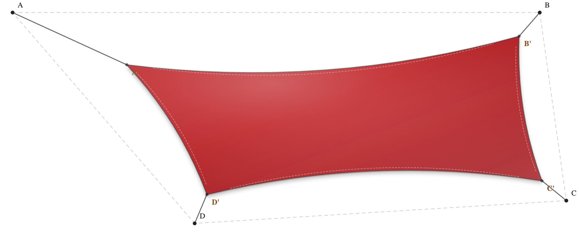 Voile d'ombrage - Forme Trapèze - Rouge