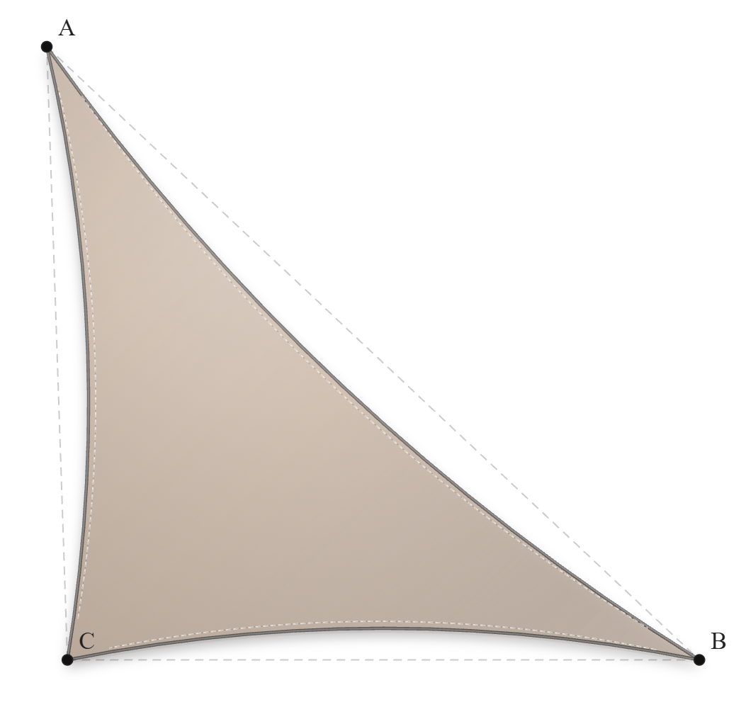 Voile d'ombrage - Forme Triangle - Beige Sablé 96-2135