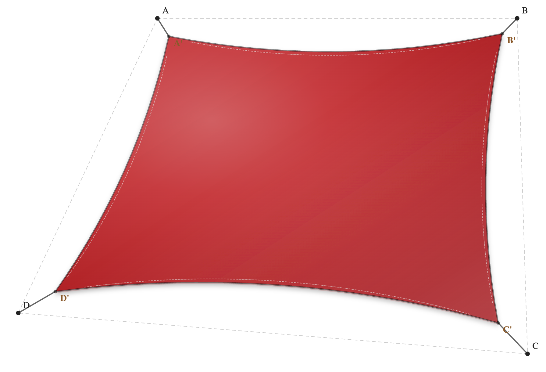 Voile d'ombrage - Forme Trapèze - Rouge