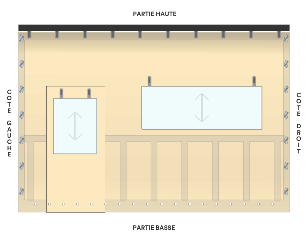 Bâche de façade pour mobil-home